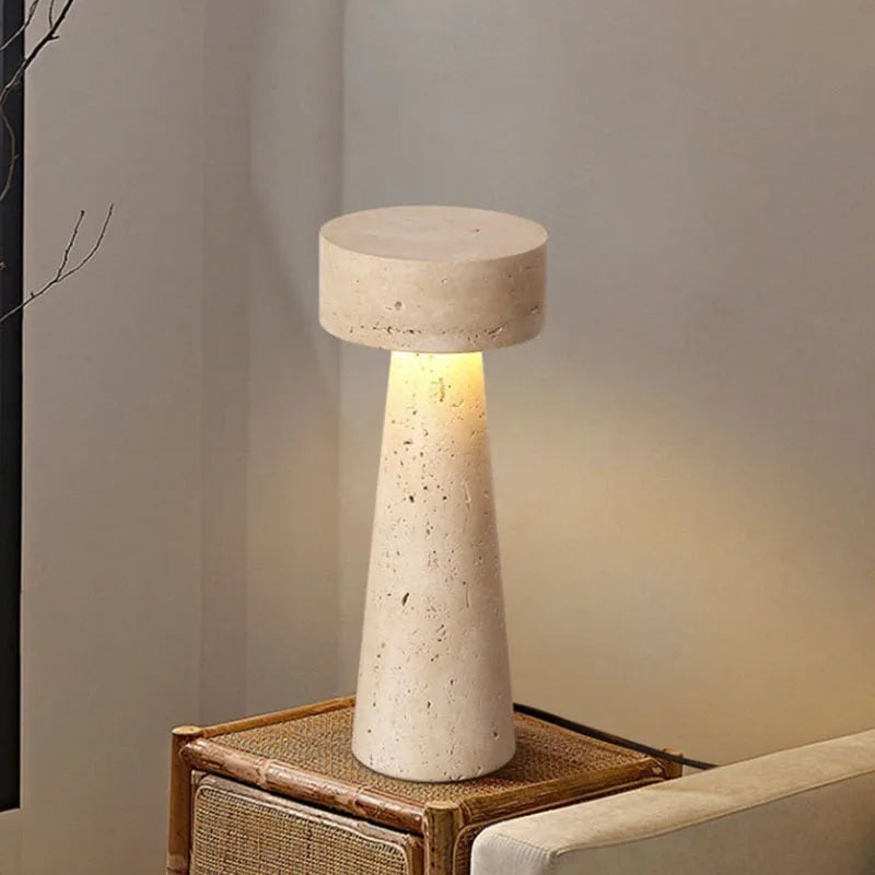 Axyaa Retro Yellow Stone Bedside Lamp