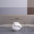Axyaa Geometric Chain Ceramic Vase: Stylish Handcrafted Room Decor & Flower Holder
