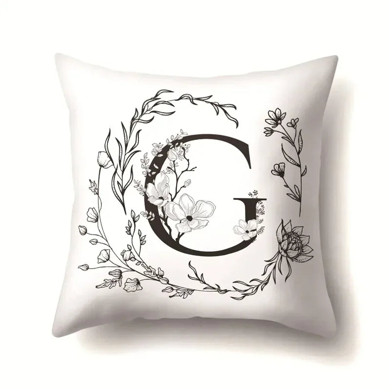 Nordic Style Letter Wreath Pillow Cover by Axyaa - Home Decor Essential
