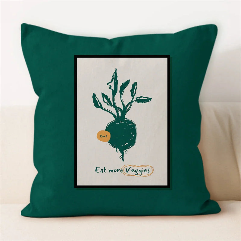 Axyaa Fruit Hot Dog Food Pillowcase Square Cushion Cover Home Decor Sofa Pillows