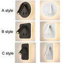 Axyaa Modern LED Wall Sconces, 350° Swivel, Up Downlight, 6500K White and 3000K Light