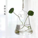 Axyaa Angel Glass Vase for Living Room Decor with Hanging Hydroponic Flowers