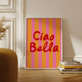 Italian Quote Canvas Print Wall Art Poster by Axyaa for Modern Girly Home Decor