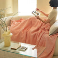 Axyaa Single Size Plaid Cotton Blanket for Home Decor and Sofa, 200x230 Bedspread