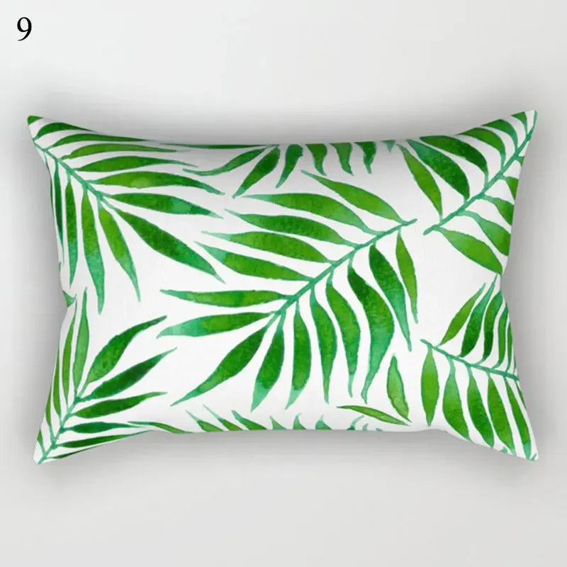 Axyaa Bohemian Plant Leaf Pillowcase for Home Decor 30*50
