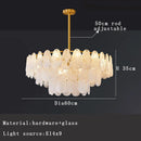 Axyaa Cloud Glass Chandelier: Modern LED Lighting for Elegant Living Room