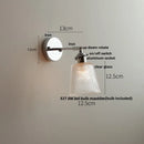 Axyaa Iron Rotate LED Wall Light, Nordic Modern Glass Bedside Lamp