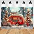 Axyaa Christmas Party Decoration Background Cloth Car & Tree Hanging Cloth