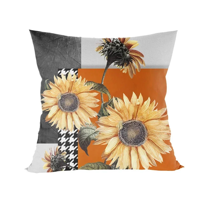 Abstract Line Drawing Girls Print Cushion Cover 45x45cm by Axyaa