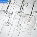 Axyaa Glass Pendant Light: Modern Minimalist LED Bar Lighting for Home Decor