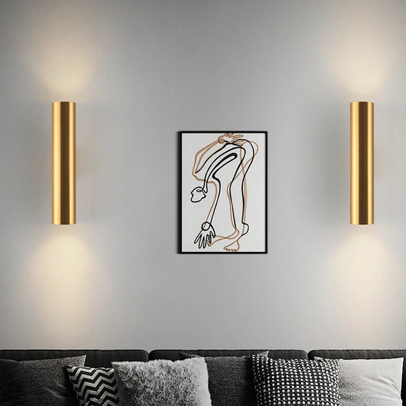 Axyaa Modern 14W COB LED Wall Lamps Double-Headed Indoor Lighting for Living Room, Aisle, and Bedside