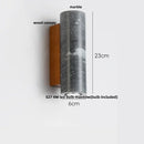 Axyaa Wood Canopy LED Wall Lights - Japan Style Marble Stone Sconce Lighting
