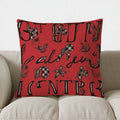 Axyaa Santa & Poinsettia Christmas Decor Pillow Cover