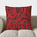 Axyaa Santa & Poinsettia Christmas Decor Pillow Cover