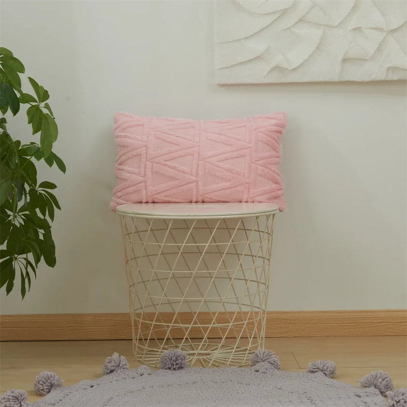 Plush Autumn Cushion Cover Set by Axyaa - 45x45cm and 30x50cm Sizes