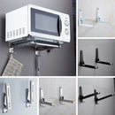 Axyaa Stainless Steel Microwave Oven Holder Foldable Retractable Kitchen Shelf Bracket