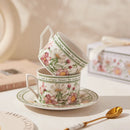 Axyaa Retro Coffee Cup and Saucer Set - High-end Ceramic Tableware