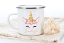 Axyaa Kids Unicorn Name Enamel Cup - Personalized, Birthday Gift