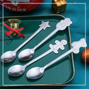Axyaa Stainless Steel Coffee Spoons: Nordic Style Kitchen Tableware for Christmas & New Year