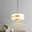 Axyaa Milky Glass Pendant Light Ceiling Lamps for Kitchen Dining Living Room