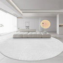 Axyaa Modern Art Minimalist Round Rug for Living Room Decor and Bedroom Carpet