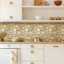 Axyaa 3D Faux Stone Tile Stickers, Matte Finish, 30cm x 30cm, Water and Mold Resistant