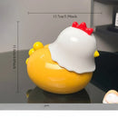 Axyaa Chick Fruit Fork Set & Storage Jar - Cute Household Dessert Forks, Desktop Organization