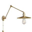 Axyaa Copper Pull Chain Wall Sconce Up Down Adjustable LED Light
