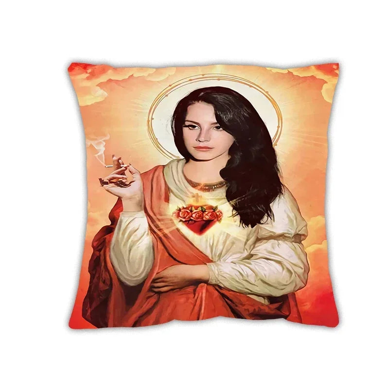 Axyaa Jesus Hip Hop Cushion Cover - Rapper Pillow Case for Home Decor
