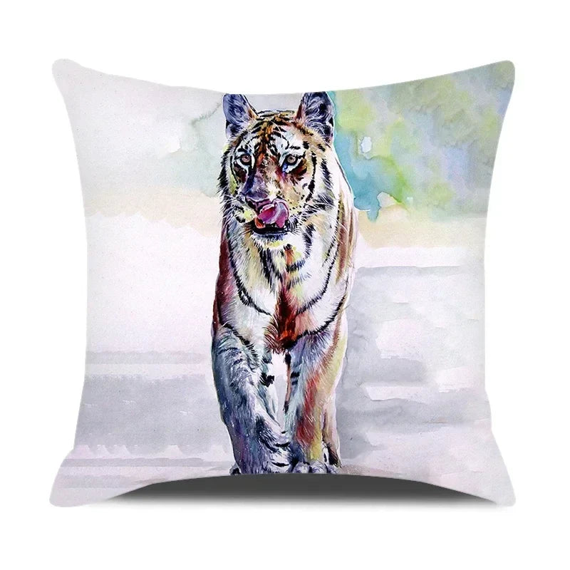 Axyaa Cartoon Animals Portrait Cushion Cover 45x45cm