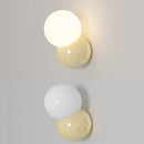 Axyaa Nordic Ball Wall Lamps in Cream White Yellow - Bedroom Living Room Hallway Lighting