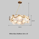 Axyaa Minimalist Glass Pendant Light in Gold Iron for Luxury Living Room