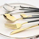 Axyaa White Gold 16-Piece Stainless Steel Cutlery Set