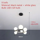 Axyaa Glass Bubble LED Chandelier, Modern Home Decor Lighting