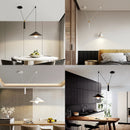 Axyaa Industrial Pulley Pendant Lights for Home Living Dining Kitchen
