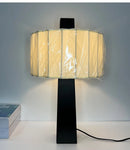 Axyaa Modern Metal Art Design Bedside Table Lamp for Bedroom Study Desk