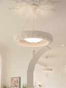 Axyaa White LED Pendant Chandelier for Home Decor and Indoor Lighting