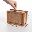 Axyaa Wooden Piggy Bank with Money Goals Counter for Kids and Adults