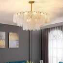 Axyaa Nordic White Cloud Glass LED Pendant Light Chandelier