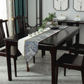 Axyaa Chinese Style Luxury Jacquard Table Runner with Tassel for Home Decor