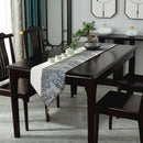 Axyaa Chinese Style Luxury Jacquard Table Runner with Tassel for Home Decor
