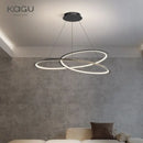 Axyaa Circular Chandelier Black/White Indoor Lighting Fixture