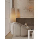 Axyaa Light Cream Fabric LED Floor Lamp for Home Decor