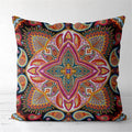 Axyaa Tan Chen Pattern Flower Cushion Cover for Home Decor
