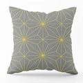 Axyaa Geometric Gray Yellow Pattern Cushion Cover for Living Room Sofa