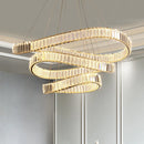 Axyaa Irreglar Steel LED Crystal Chandelier Pendant Lighting