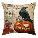 Axyaa Halloween Skull Head Pumpkin Pillow Covers for Horrible Holiday Home Decor