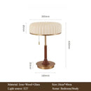 Axyaa French Retro Solid Wood Table Lamp, Designer Bedroom Bedside Lamp, Elegant Antique Style
