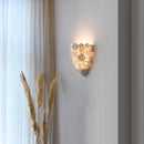 Axyaa White Resin Flower Wall Lamp - Retro Design for Living Room and Bedside