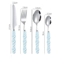 Axyaa Ceramic Pearl Cutlery Set - Knife, Fork, Spoon, Steak Spoon, Creative Design